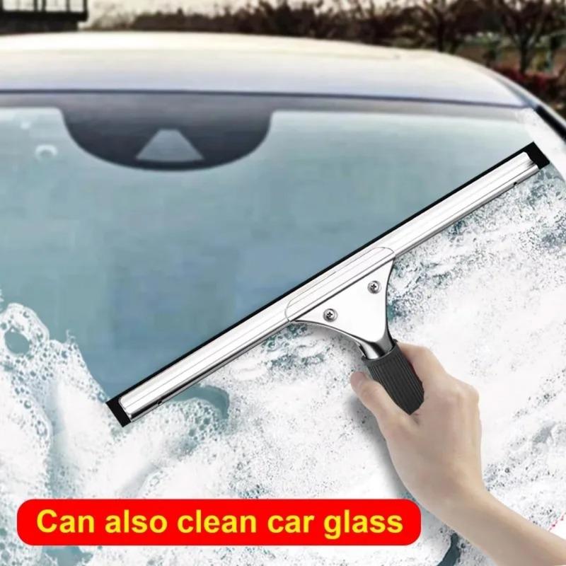 New Design 35-45CM Stainless Steel Squeegee Cleaner Manual Glass Wiper Shower Door Bathroom Window Mirror Desktop Ideal for Home