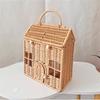 Valigia Scatola Decorativa in Rattan Cesto Intrecciato a Mano in Plastica a Forma di Casa con Manico Sacchetto per Confezionare Regali per Festival