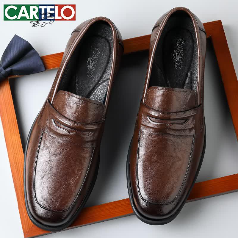 CARTELO Men s Soft Sole Slip-On Loafer Shoes 39