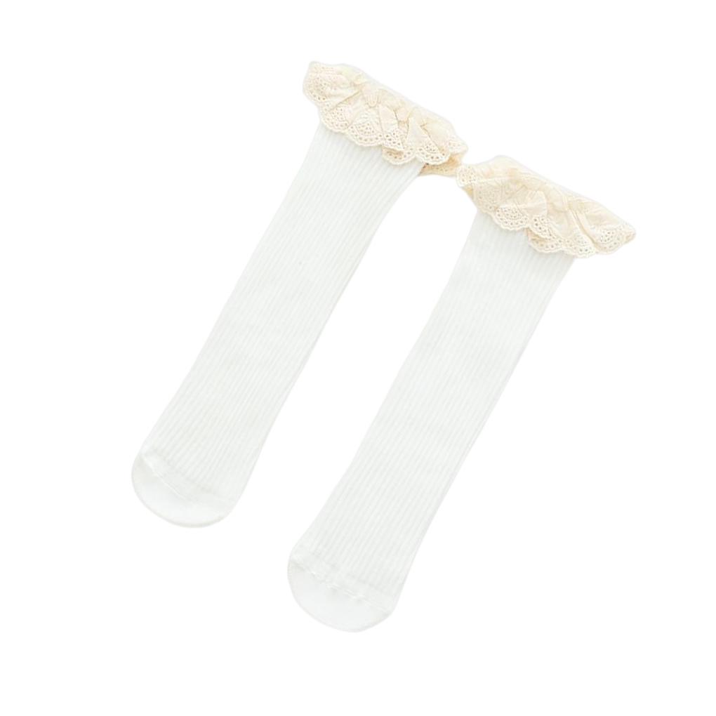

1 Pair Sock Knitting Cotton Over Knee Decoration Socks Comfortable Fashion Hosiery Stocking Cute Soft Footwear white s