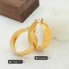 European-American Vintage Asymmetrical Round Titanium Steel Earrings for Women