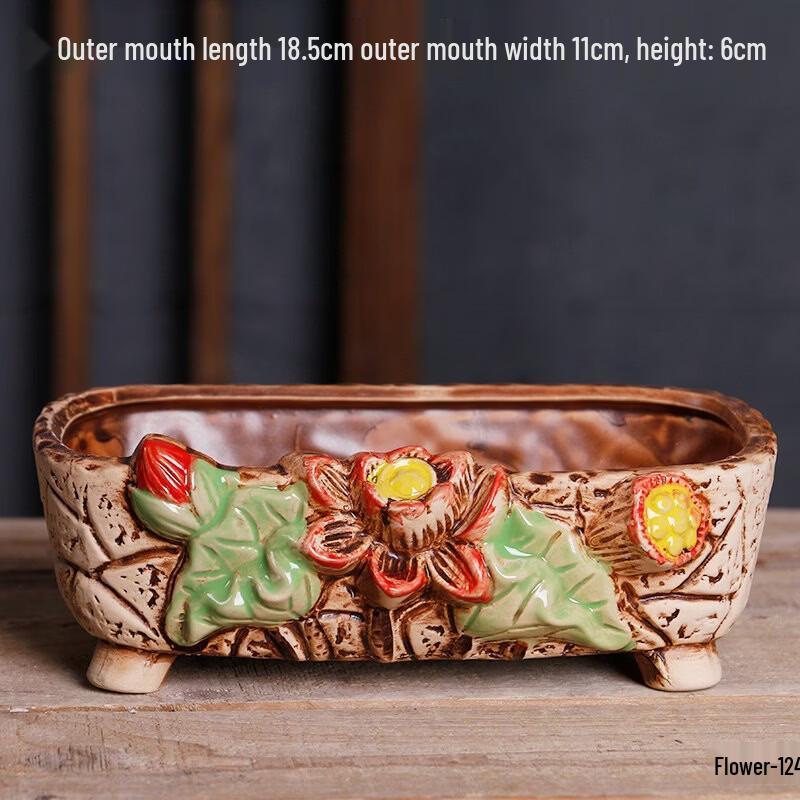 Большой керамический горшок для суккулентов