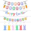 Easters Eggs Letter Garlands Hanging Banners for Home School and Event Decoration Store Window Display Accessories