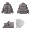 Down jacket women's winter new short small bread jacket stand-up collar thickened loose couple winter