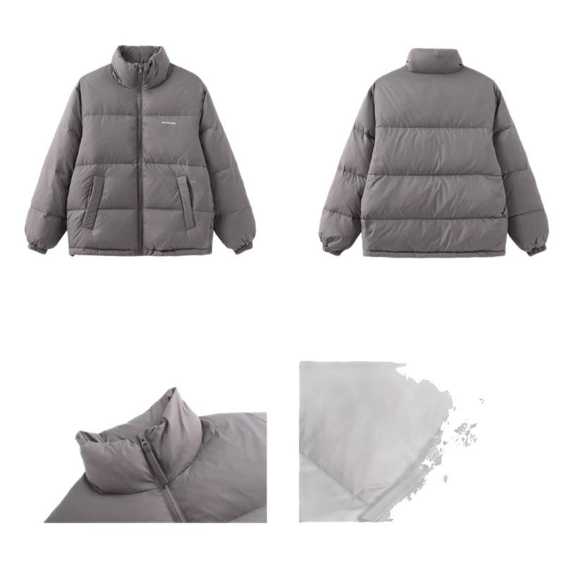 Down jacket women's winter new short small bread jacket stand-up collar thickened loose couple winter