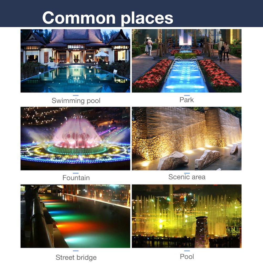 LED Underwater Light RGB Waterproof Anti-corrosion Floodlight Lamp for Fountain Aquarium Swimming Pool 12V
