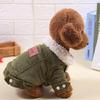 Windproof Dog Jumpsuit with Thick Fleece Liners Dog Winter Warm Padded Jackets