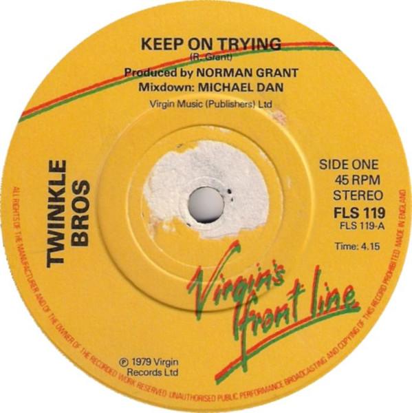 

7inch Record TWINKLE BROTHERS - Keep On Trying FLS119 Front Line 1979 UK Reggae, Ska & Dub Used