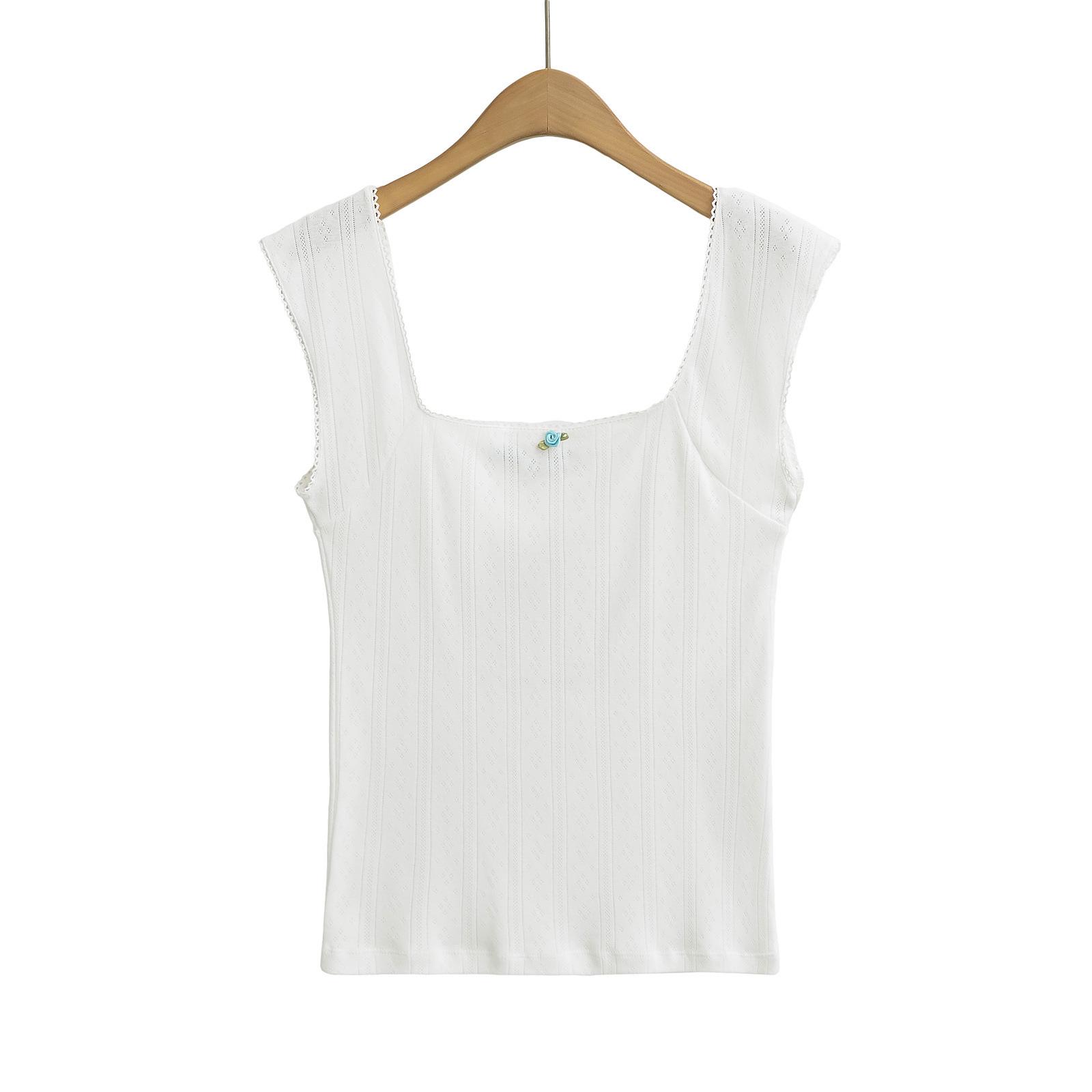 

2025 Spring Floral Sleeveless Slimming Women s Top Small