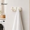 Door Back Storage Hooks Over The Hanger Hooks, Foldable No Drilling Adhesive Coat Rack, Dorm Room Space Saving Organizer, for Coats Bags Towels