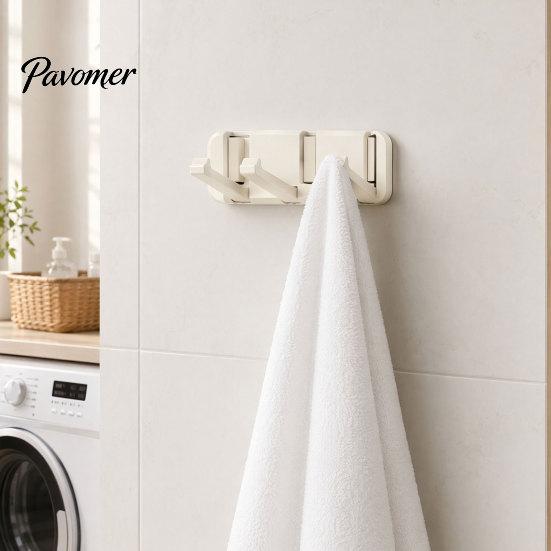 Door Back Storage Hooks Over The Hanger Hooks, Foldable No Drilling Adhesive Coat Rack, Dorm Room Space Saving Organizer, for Coats Bags Towels