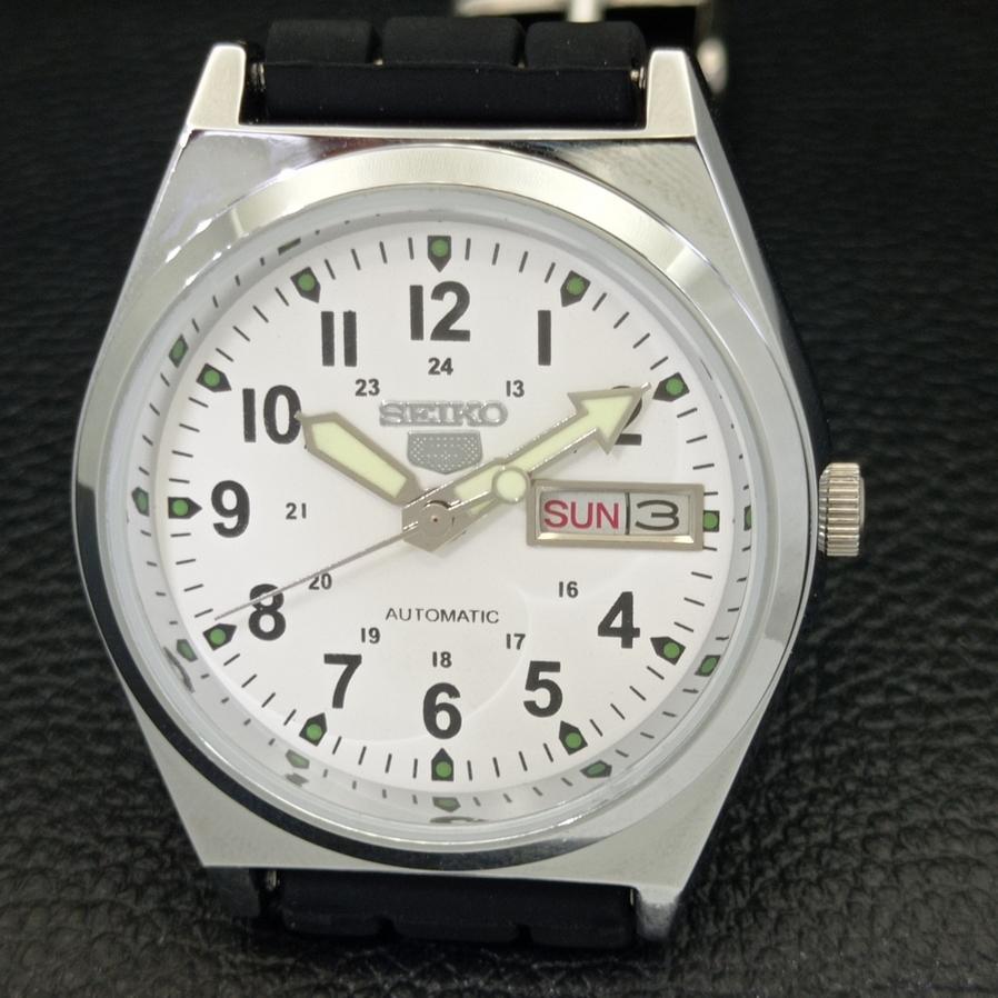 REFURBISHED JAPAN SEIKO 5 AUTOMATIC 6309A MENS WHITE DIAL WATCH a427300-2 QRL-a427300