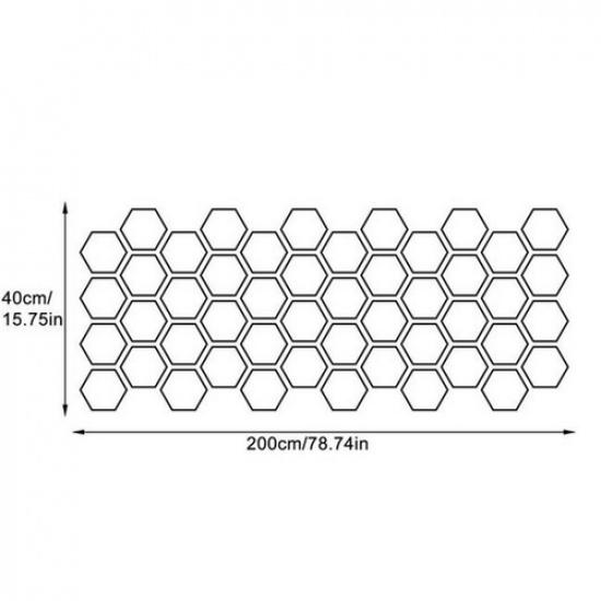 Car Body Side Hexagon Honeycomb Pattern Stickers Waist Line Vinyl Decal Decor