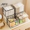 Stationery Storage Bag Clothes Bag, Transparent Large Capacity Book Organizer, with Zipper Desktop Solution And Handle Design, Portable for