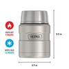Thermos Stainless Steel King Silver Food Jar (0.45L) Heat Retention (Silver)