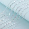 Sterling Silver Women's Clavicle Necklace - Simple, Elegant & Fashionable, Long/Short Chain, 999 Pure Silver