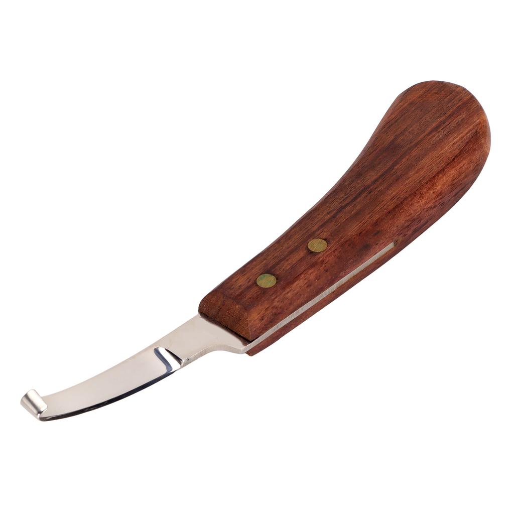 Steel Hoof Knife with Wooden Handle Pointed Cattle Livestock Hand Hoof Trimming Tool for FarmRight