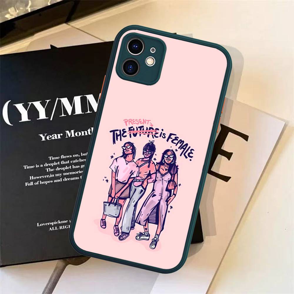 Feminist Feminism Aesthetics Girl Phone Case For iPhone 13 12 X XS MAX Pro Max 16 15 11 14 Pro Max Shockproof Matte Cover