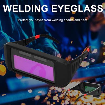 Solar Power Automatic Dimming Welding Glasses HeadMounted Welding Eyeglass Welding Argon Arc