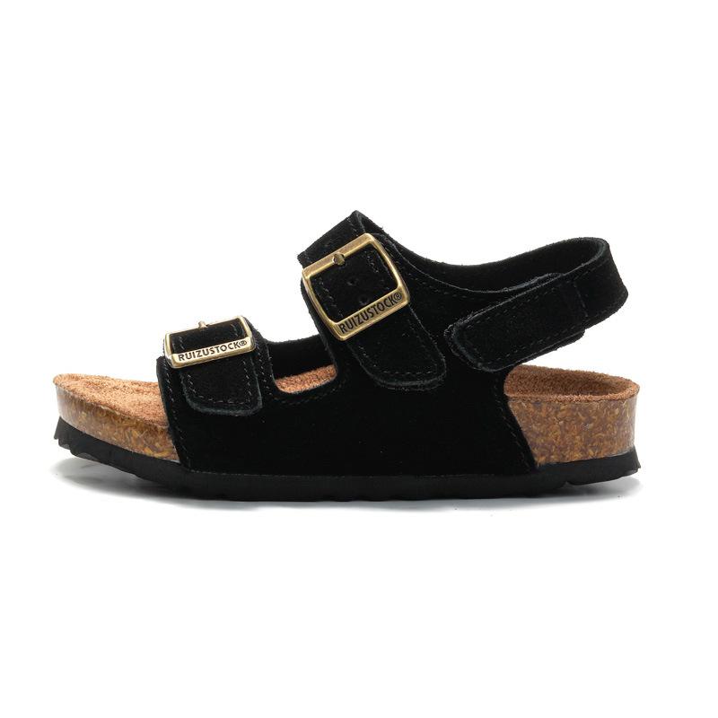 Spring New Products Kids Frosted Cork Sandals Boys Beach Shoes Girls Student Slippers Outdoor KWN