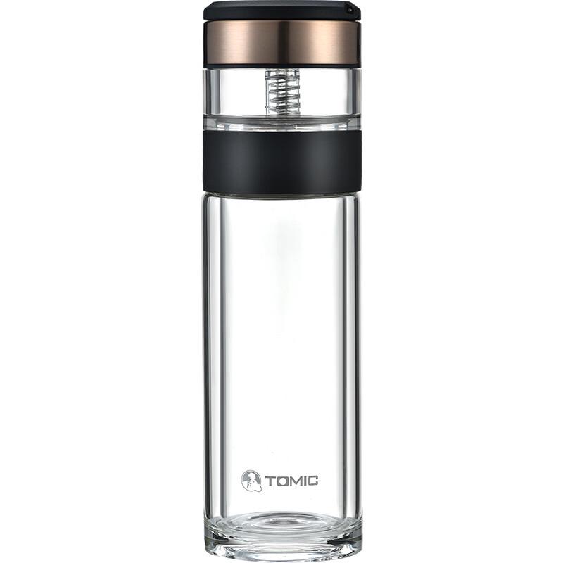 TOMIC Men s Business Double-Layer Tea Infuser Glass Cup