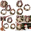 Stunning Christmas Rattan Wreath Garland For Front Door And Wall Decor With Pinecones