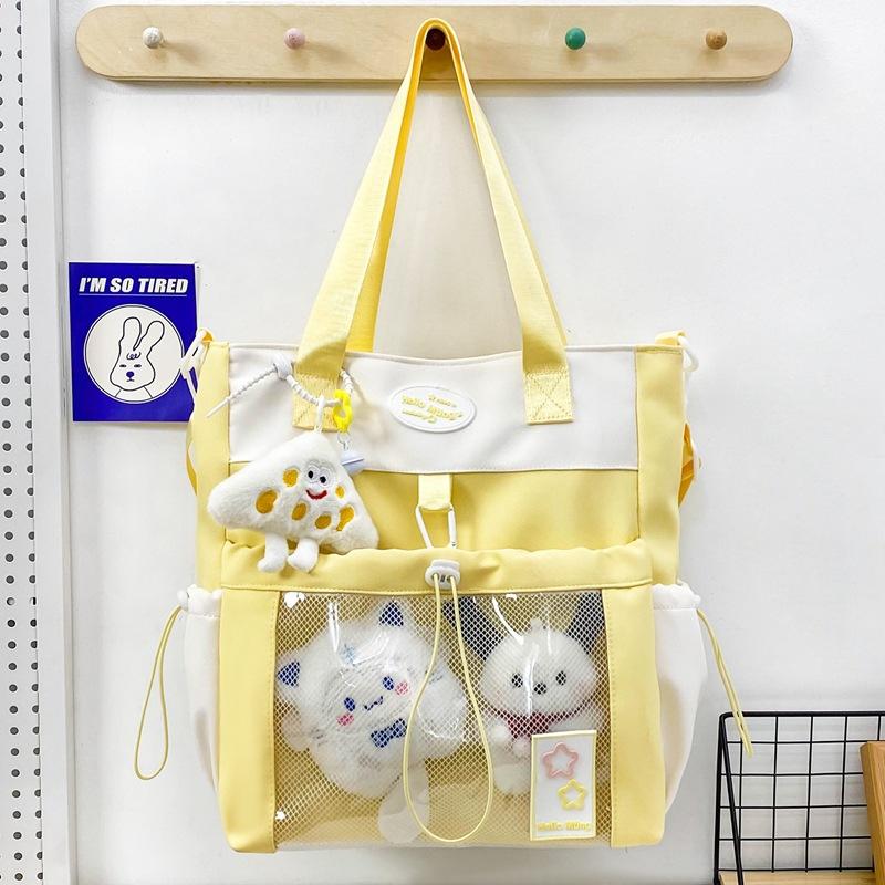 Japanese pain bag ins large capacity cute girl messenger bag fashionable large capacity shoulder bag student tote bag tide