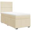 Vidaxl Letto Continentale Con Materasso, Crema, Tessuto, 80X200 Cm