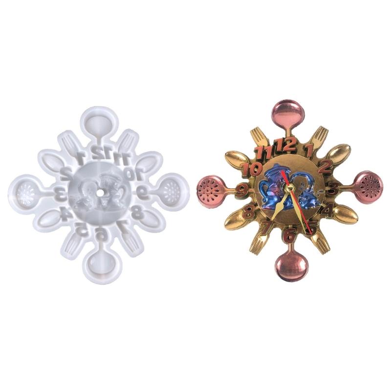 Roman Numeral Dial Clock Resin Mold Wall Hanging Decorative Mirror Epoxy Molds