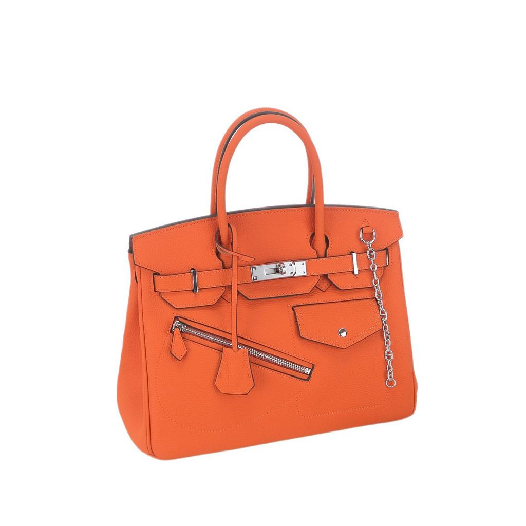 Rock-Punk-Motorradtasche aus hochwertigem, vielseitigem Leder, erstklassigem Rindsleder, geräumiger Handtasche für Damen