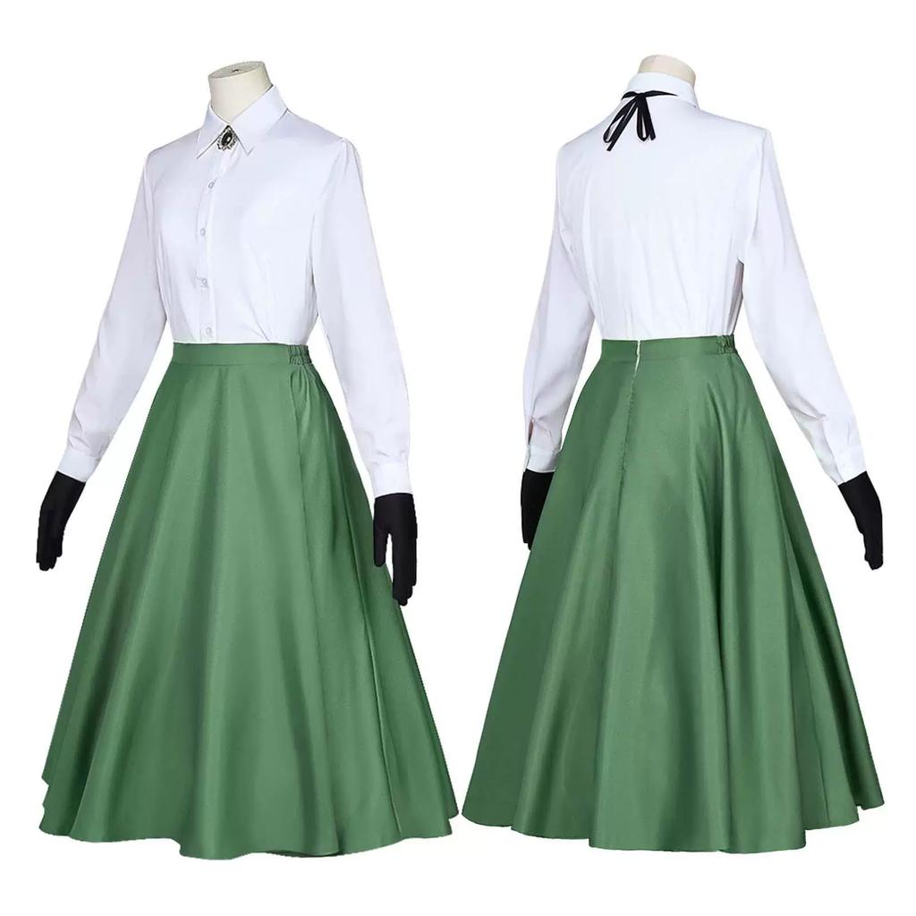 Anime Violet Evergarden Cosplay School Uniform Dress Suits Women Green Outfit Masquerade Performance Costume
