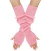 Knitted Fingerless Long Gloves Long Sleeve Elbow Mitten Y2K Arm Sleeve Gloves  for Women Girls