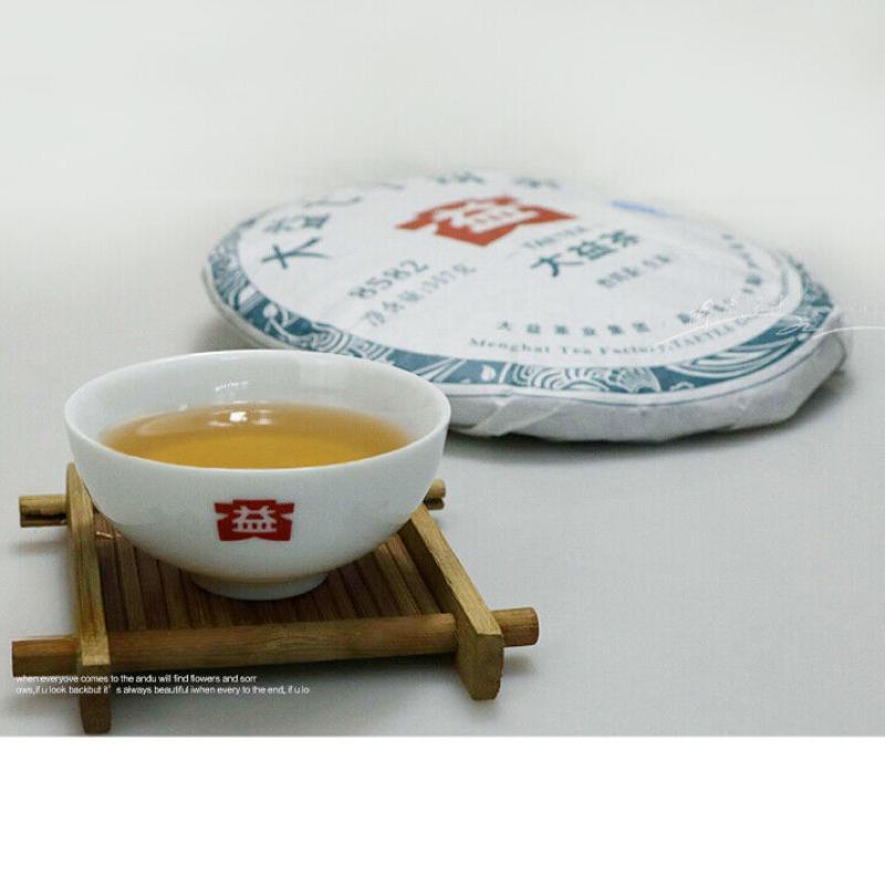 2016 TAETEA 8582 Menghai Dayi Puerh Сырой чай Пуэр Зеленый Шэн Пуэр Чайный пирог 357г — фото 8