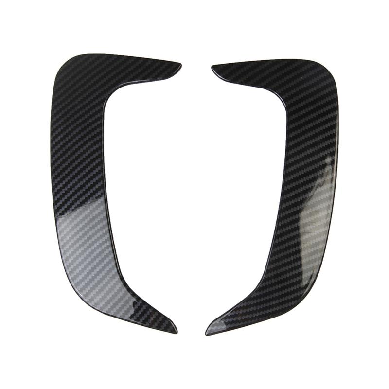 2pcs Carbon Fiber Rear Bumper Side Fin Air Vent Outlet Trim for Dodge Charger 2016- Auto Parts