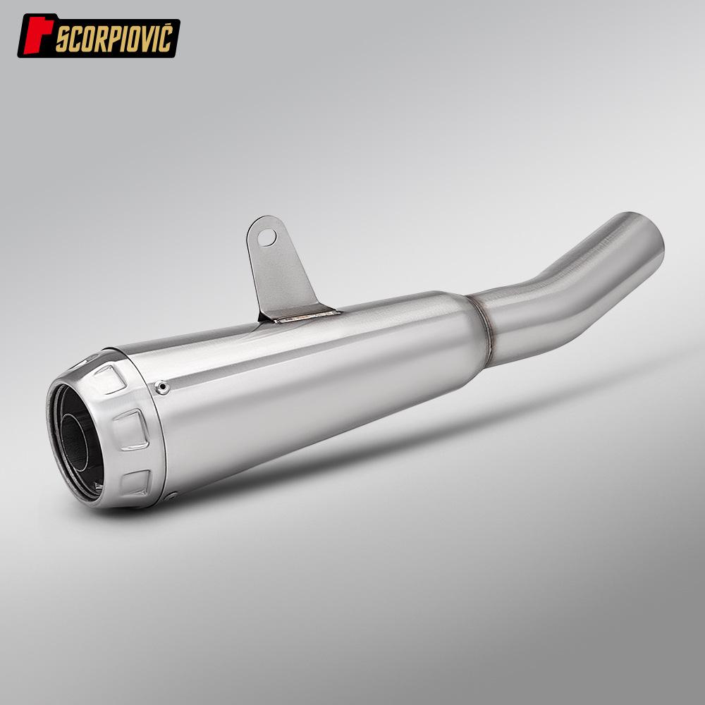 ZX6R Motorcycle Mid and Rear Exhaust Pipe with AW30 Muffler - Integrated to Connect with Original Front Section