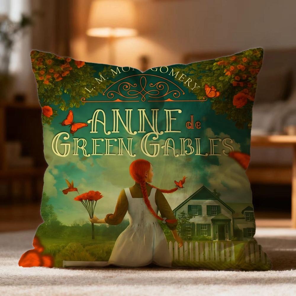 Hot AAnne of Green Gableses Cushion Cover Soft Washable Pillow Case Multi-Scene for Couch Bed Travel Office Use