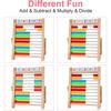Primary School Abacus Calculation Slider with 100 Beads/Counting Sticks/Number Alphabet Cards Educational Toy Gift for Children Counting Frame