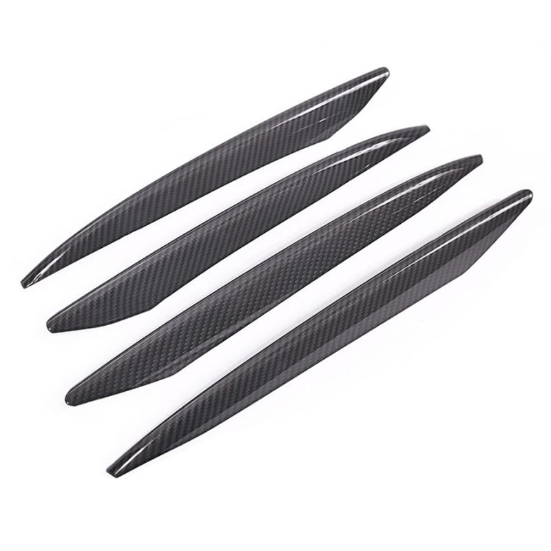 4 X Carbon Fiber Look Front Fog Light Grille Slats Cover Trim For Mercedes-Benz