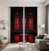 2PCS Digital Printed Curtains, Pearl Shimmer Rose Luxurious Elegant, Rod Pocket Window Drapes for Living Room Bedroom Decor