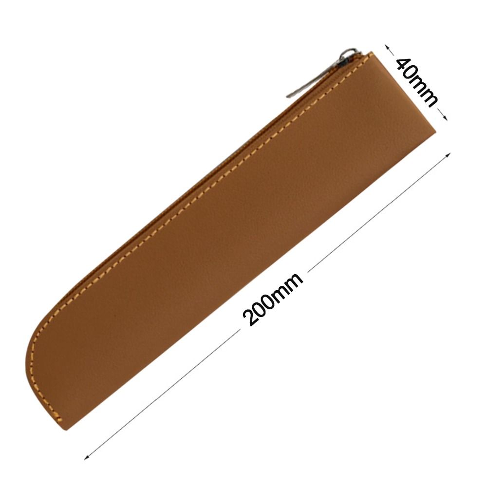 Large Capacity PU Pencil Bags PU Leather Pen Bags Lightweight Pen Holder  Office Supplies