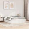 VidaXL Bed with Mattress White 160x200 Cm Solid Pine Wood, Bedroom Furniture, Wooden Bed, Pallet Bed, 3281929