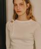 RONRON Side Ribbon Bow Long Sleeve Ivory