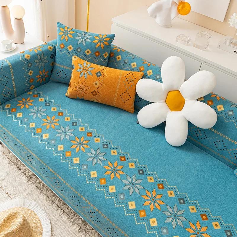 Neue Wohnzimmer Sofa Protector Elastische Sofa Kissen 1/2/3 Universal Nicht-slip Sofa Armlehne Sofa Rückenlehne Handtuch Mode Sofa Abdeckung