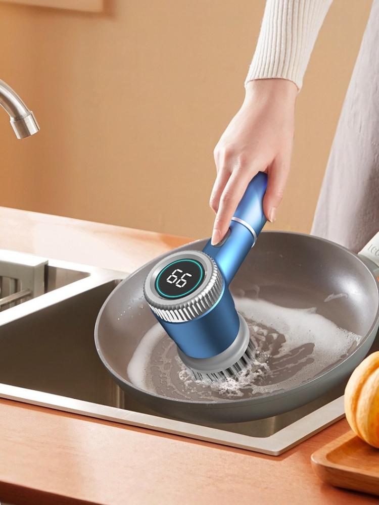 1Pc Multifunctional Electric Cleaning Brush, Household Toilet Cleaning Tool, Handheld Kitchen Cleaning Brush, Wireless Convenient Dishwasher