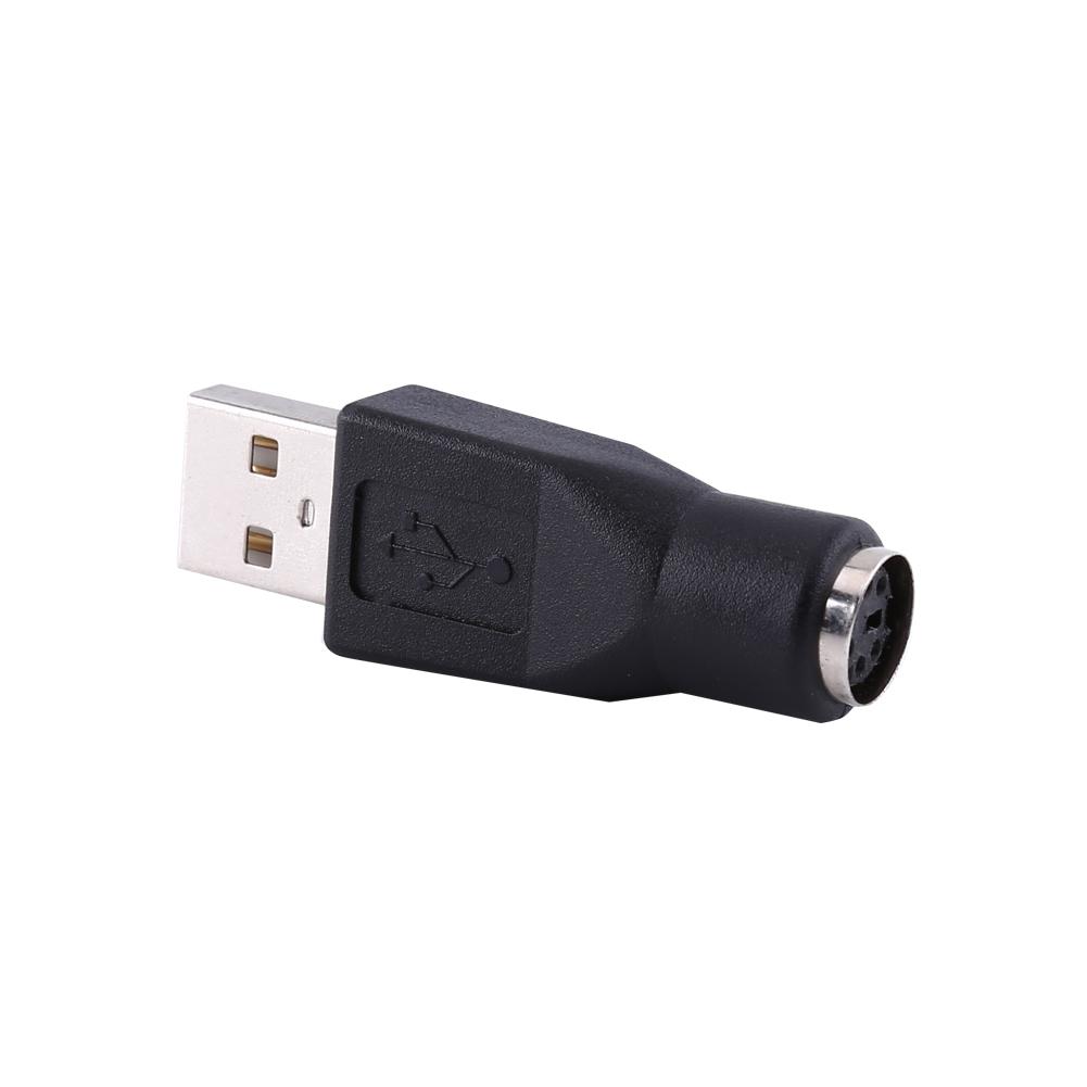 2 Stück USB 2.0 A Stecker auf PS/2 Buchse Adapter Konverter Stecker für PC Computer Tastatur Maus