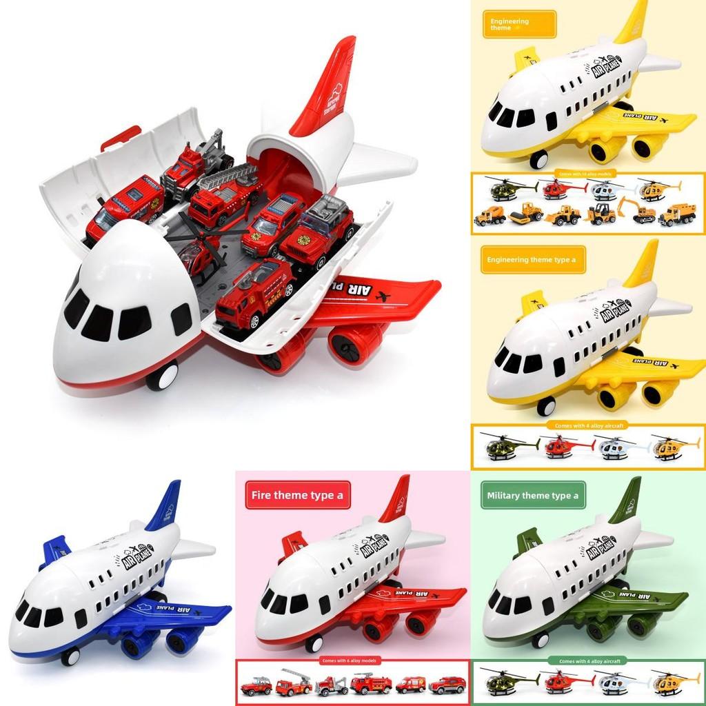 Model Airplane Toy Set With Inertia Mechanism And Storage For Boys And Kids