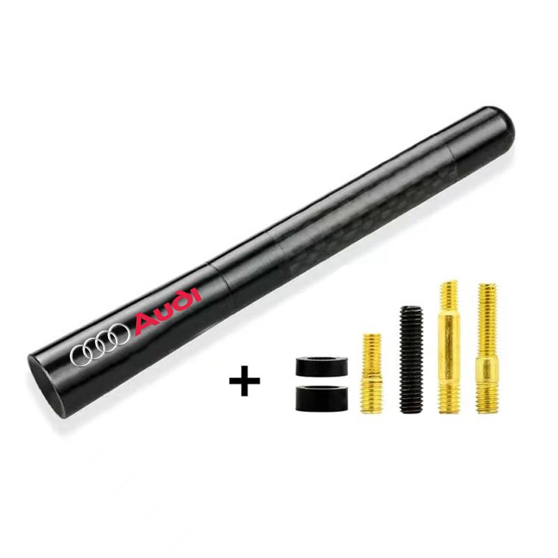 12cm Car Delicate Carbon Fiber Short Antenna Radio Auto Accessories for Audi C5 C6 C7 A4 B6 B8 B7 A6 A3 A5 Q3 Q5 Q7 8P S3 S5 S4 S2 S6 RS3 RS4 RS5 RS6