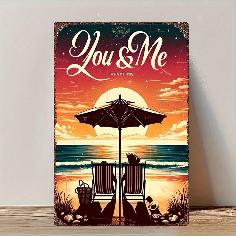 

Vintage Valentine s Day Metal Decorative Painting Gift for Couples Bedroom Living Room Cafe