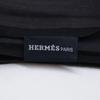 HERMES H logo cotton stole Dark grayUsed
