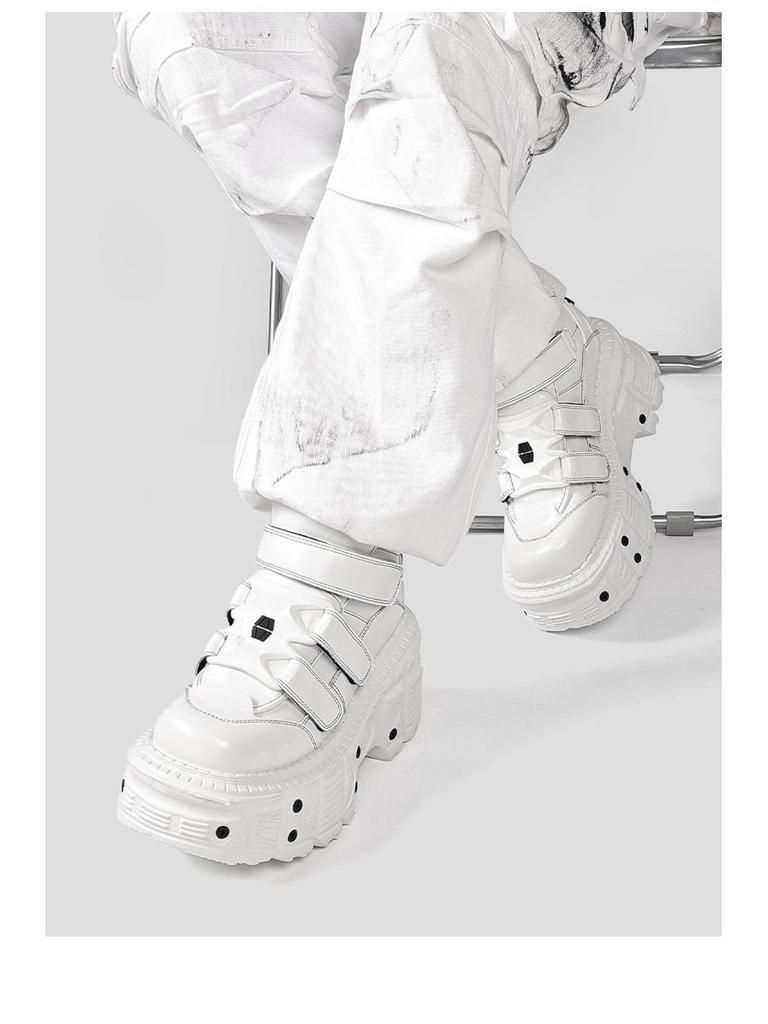 Jesienny/Zimowy Trend Unisex Wysokie Trampki na Grubej Platformie